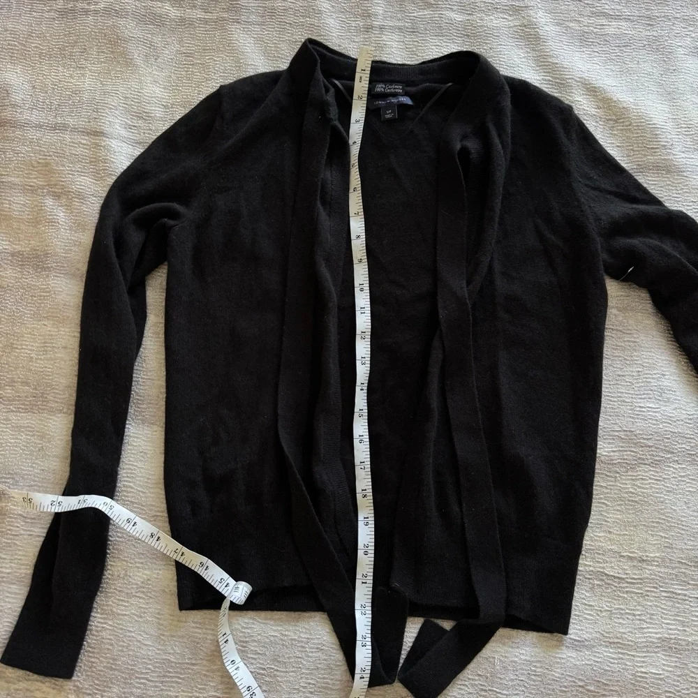 NWOT! Tommy Hilfiger Black 100% Cashmere Women's Cardigan, Size S - Picture 8 of 8
